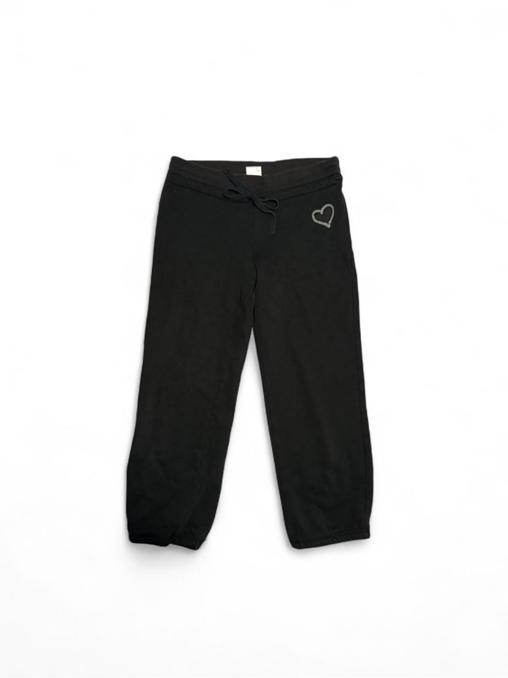 Vintage Y2K Total Girl Black sweatpants with heart detail
